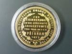 1 Zlatník 1875 Příbramský odražek Cu - pozlacený, novoražba Kremnice