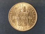 10 Gulden 1925, Wihelmina I.  Au 0.900, 6,729g, KM # 162, kvalita 0/0
