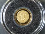 1 Francs 2009 - replika řecké mince,  Au 0,999, 0,5g, průměr 11 mm