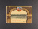 Josefov - okr. Náchod, bar. pohlednice, koláž, celkový pohled, znak, prošlá 1904