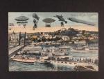 Týnec nad Labem, budoucí přístav, koláž, prošlá 1911