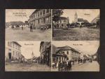 Kašejovice, okr. Plzeň jih - jednobar. čtyřokénková pohlednice, použitá 1925