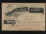 Zábřeh, okr. Šumperk - jednobar. čtyřokénková pohlednice, použitá 1898