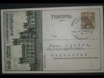 Blansko, čb. litografický obrazový reklamní tiskopis - továrna na stroje, prošlý 1924