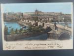 Praha Karlův most, prošlá 1899